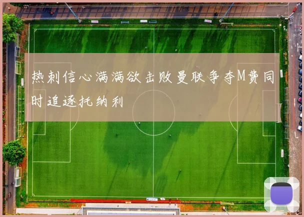 热刺信心满满欲击败曼联争夺M费同时追逐托纳利